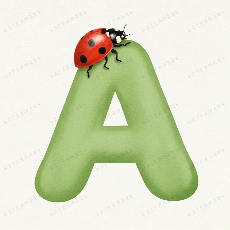 Adorable Ladybug Letter Art