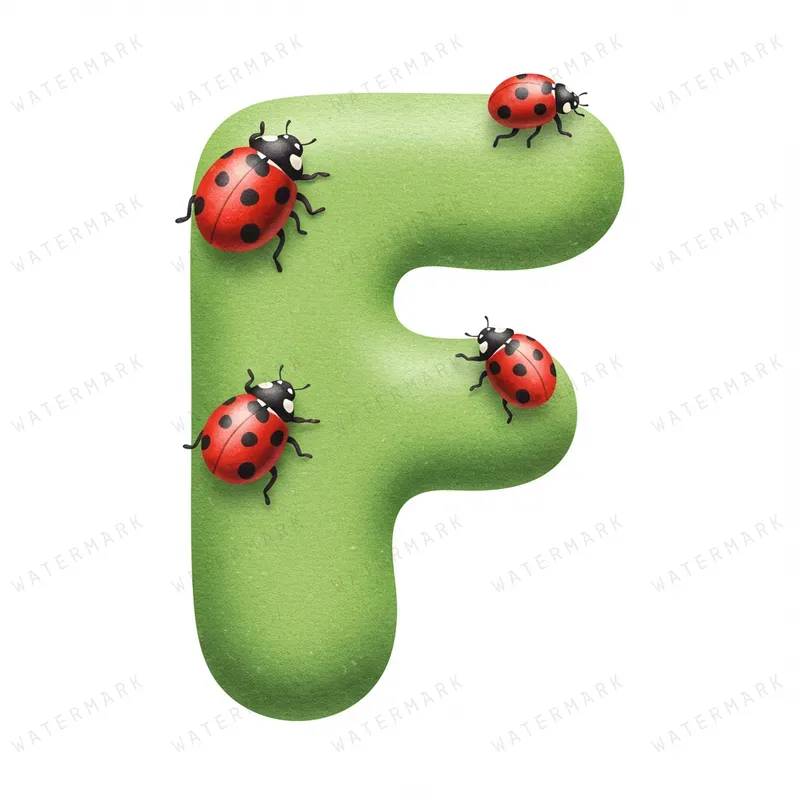 Adorable Ladybug Letter Art