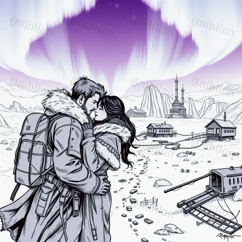 Dystopian Love Handdrawn Art