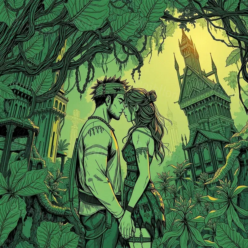 Dystopian Love Handdrawn Art