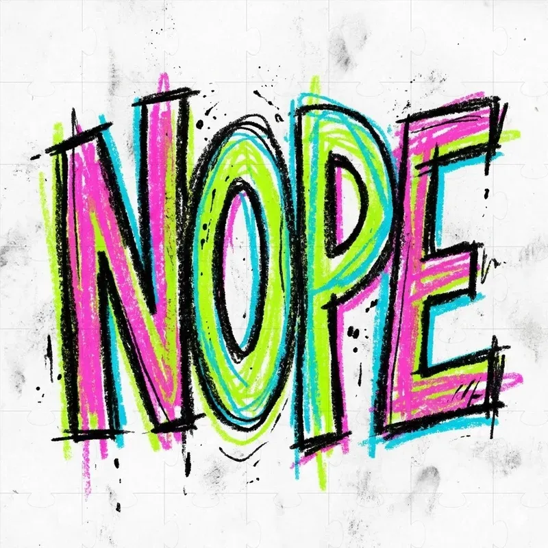 Hand Drawn Neon Crayon Typography