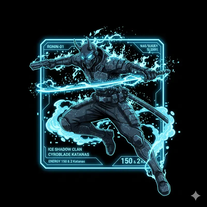 Cyber Ghost Anime Card Illustrations