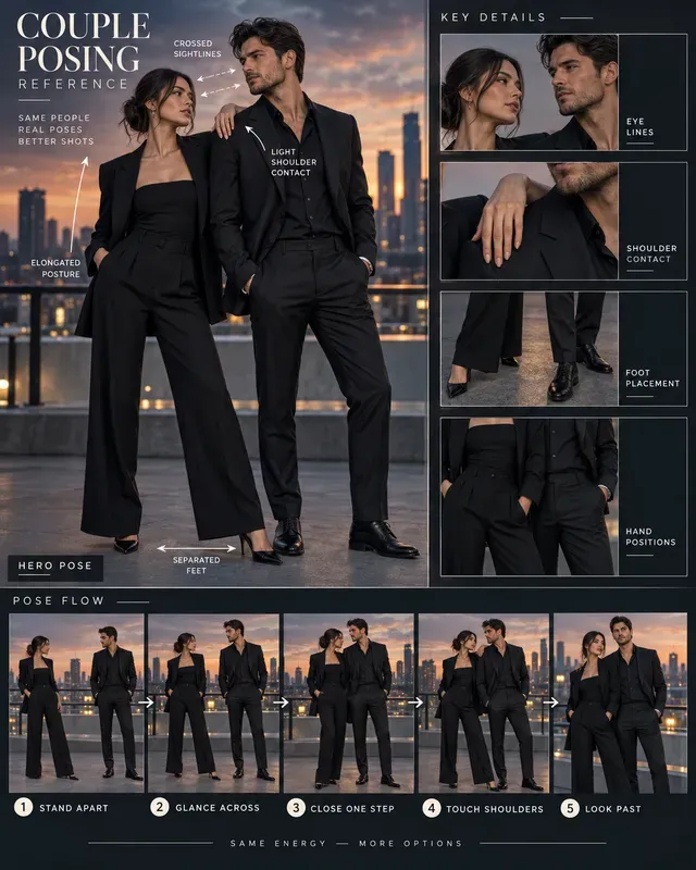 Couple Posing Guides Photographer Cues