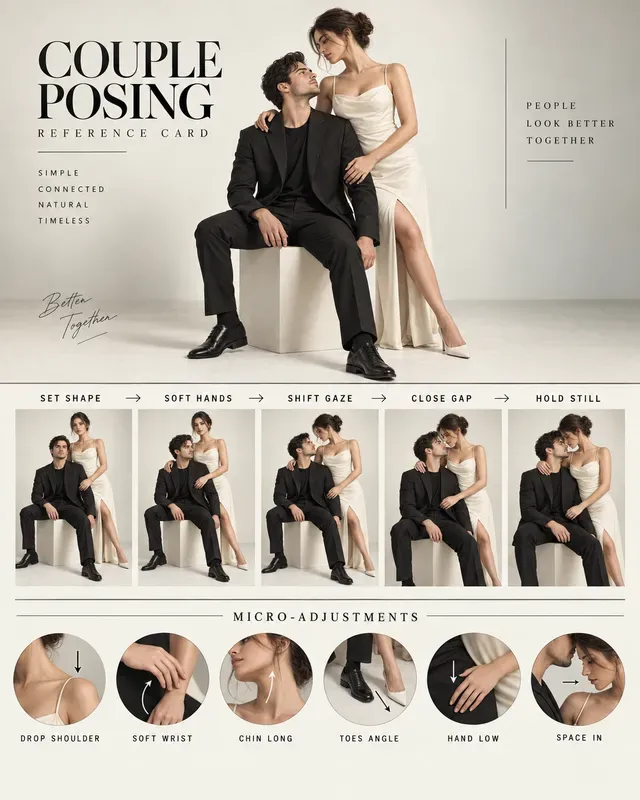Couple Posing Guides Photographer Cues