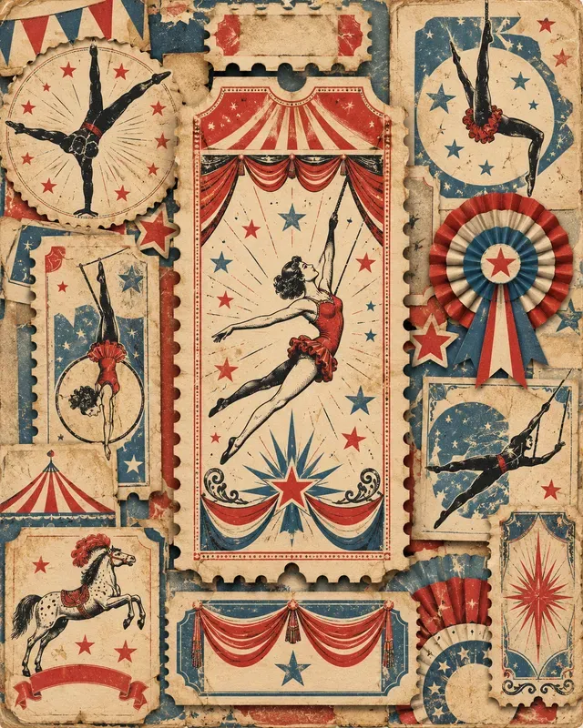Vintage Circus Paper Ephemera