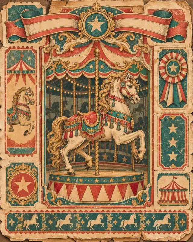 Vintage Circus Paper Ephemera