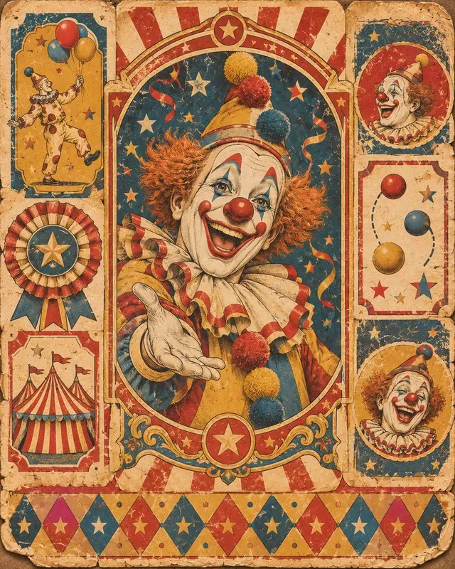 Vintage Circus Paper Ephemera