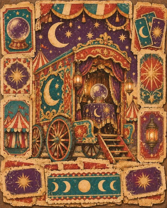 Vintage Circus Paper Ephemera