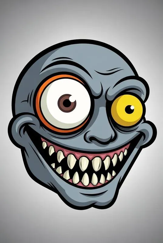 Exaggerated Cartoon Emoji Portraits