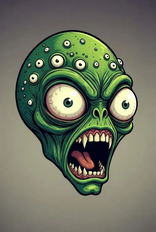 Exaggerated Cartoon Emoji Portraits
