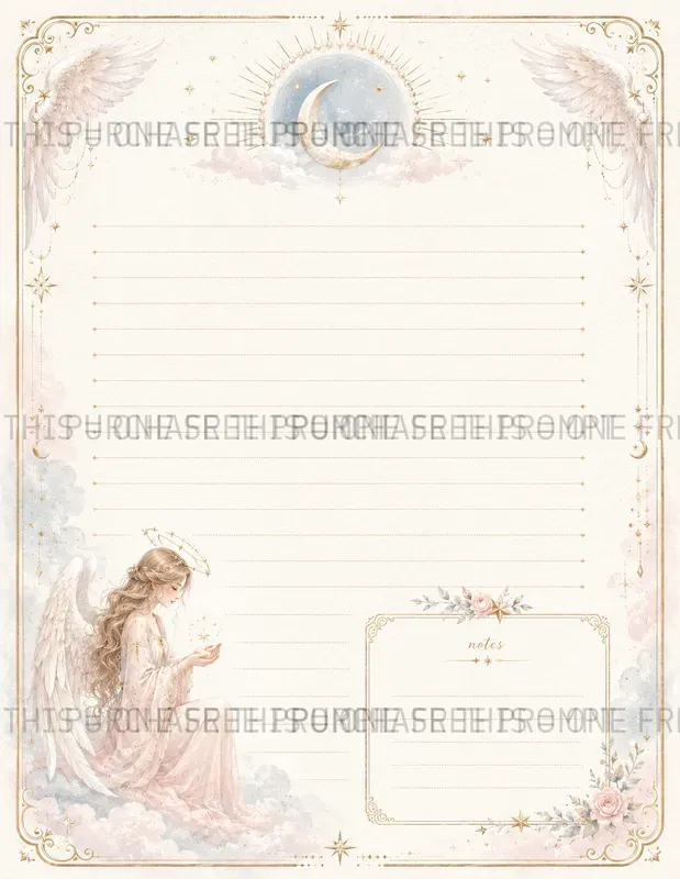 Angel Notebook Pages