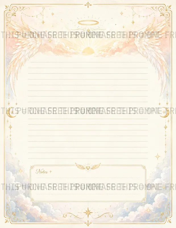 Angel Notebook Pages