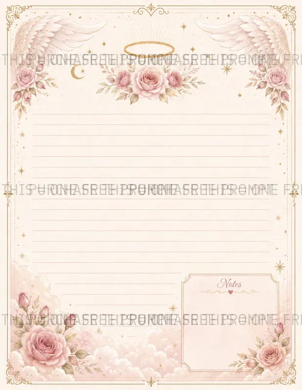 Angel Notebook Pages