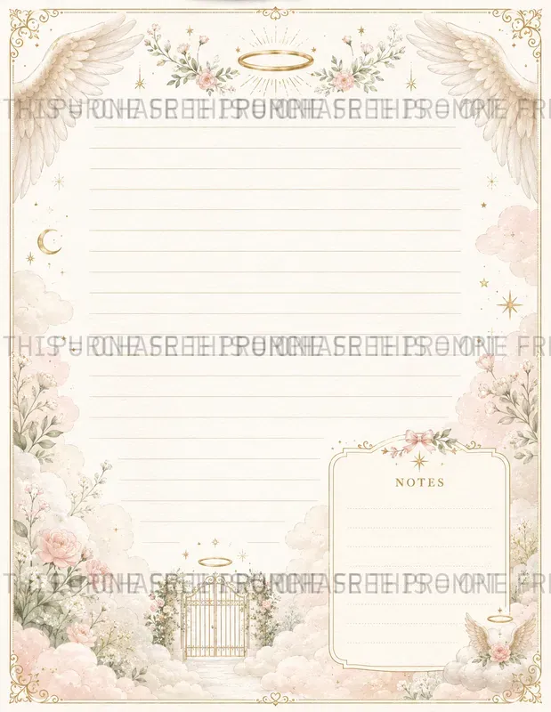 Angel Notebook Pages