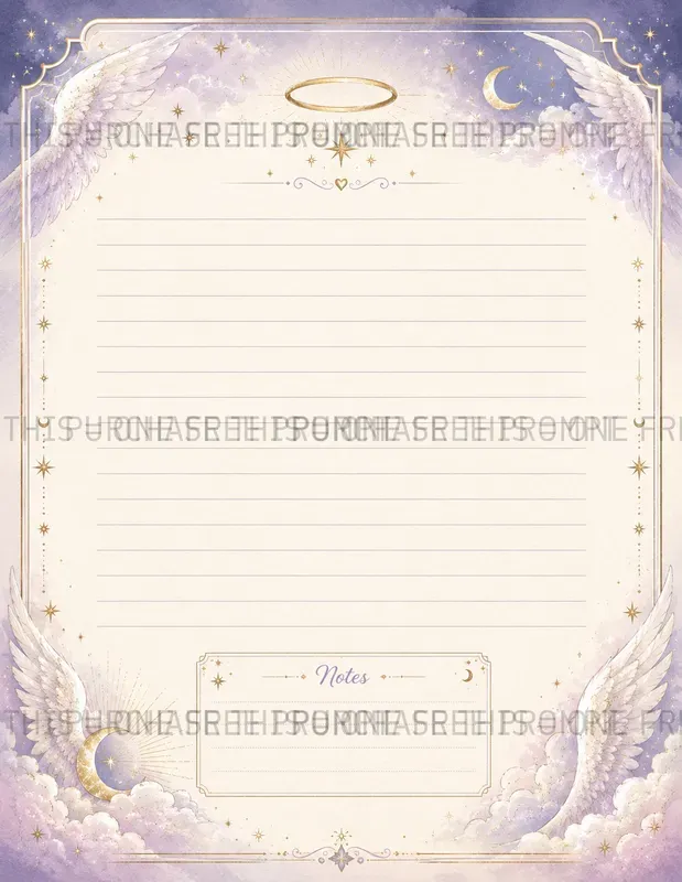 Angel Notebook Pages
