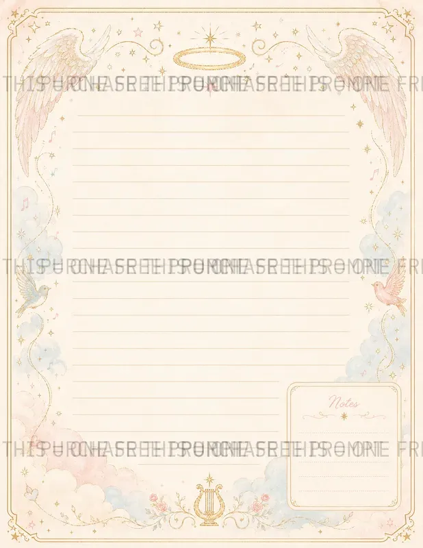 Angel Notebook Pages