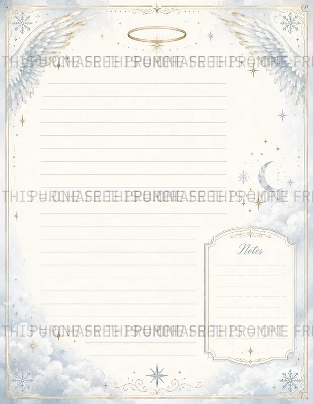 Angel Notebook Pages