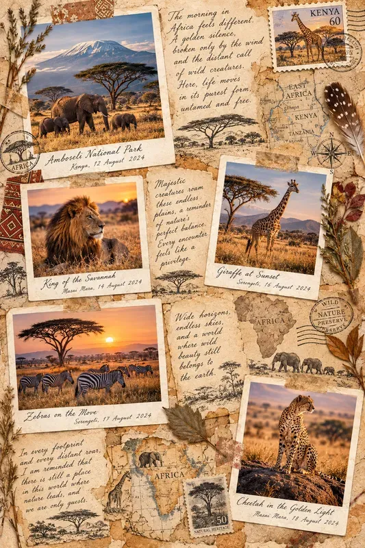 Vintage Nostalgic Memory Journal Pages