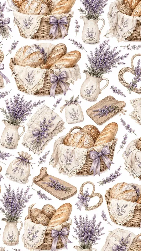 Seamless Shabby Chic Kitchen Wallpapers