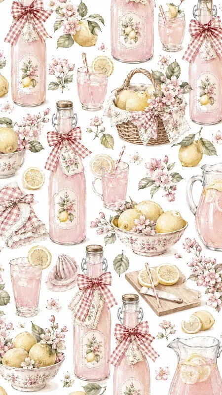 Seamless Shabby Chic Kitchen Wallpapers