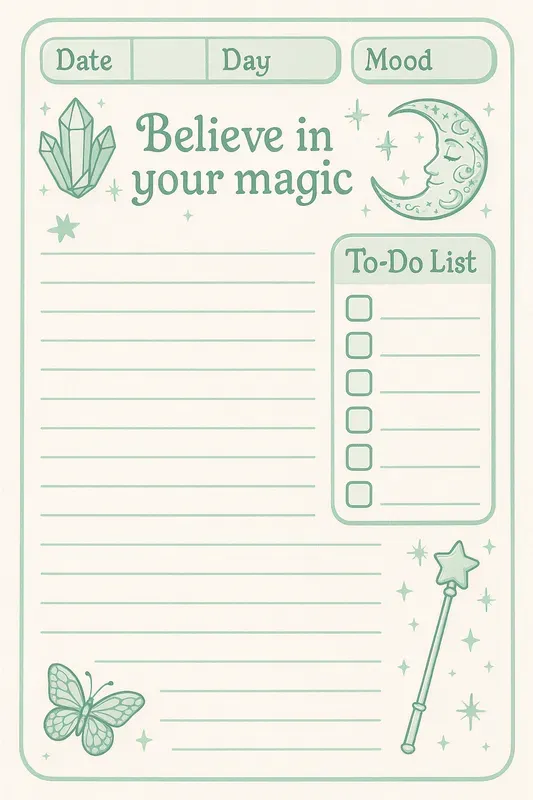 Super Cute Kawaii Daily Diary Pages