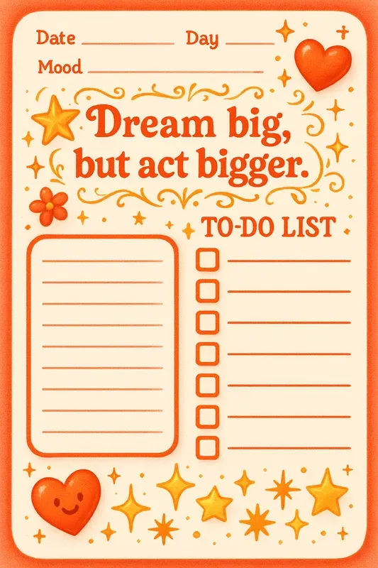 Super Cute Kawaii Daily Diary Pages