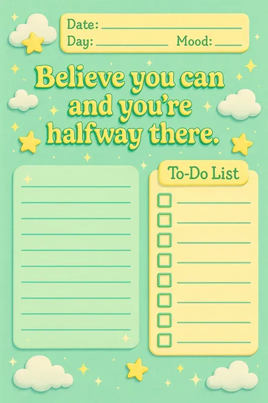 Super Cute Kawaii Daily Diary Pages