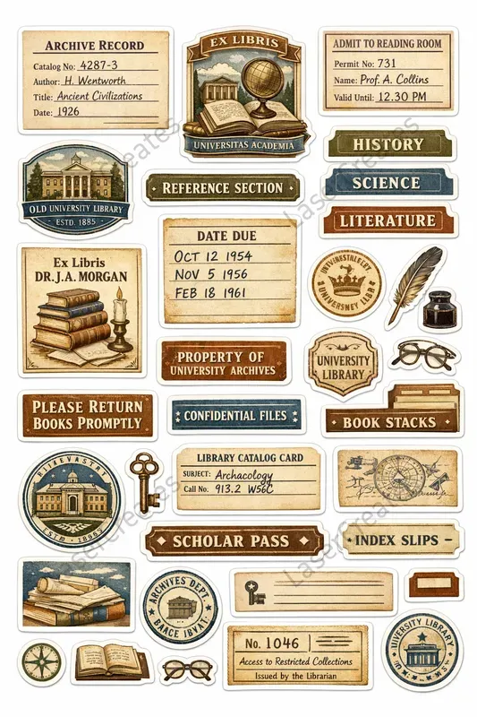 Forgotten Library Sticker Sheets