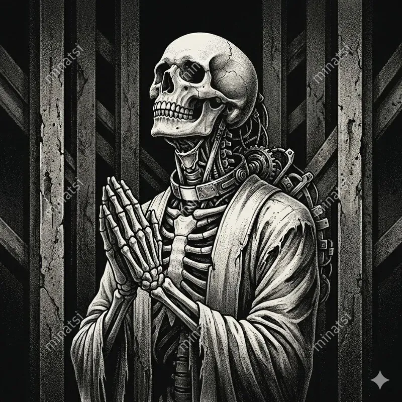 Gothic Skull Dark Fantasy Portrait Art