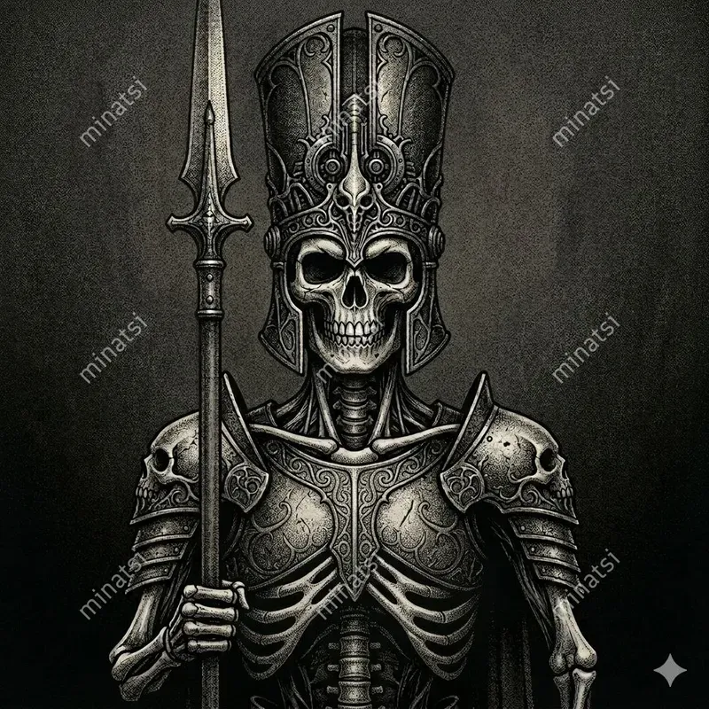 Gothic Skull Dark Fantasy Portrait Art
