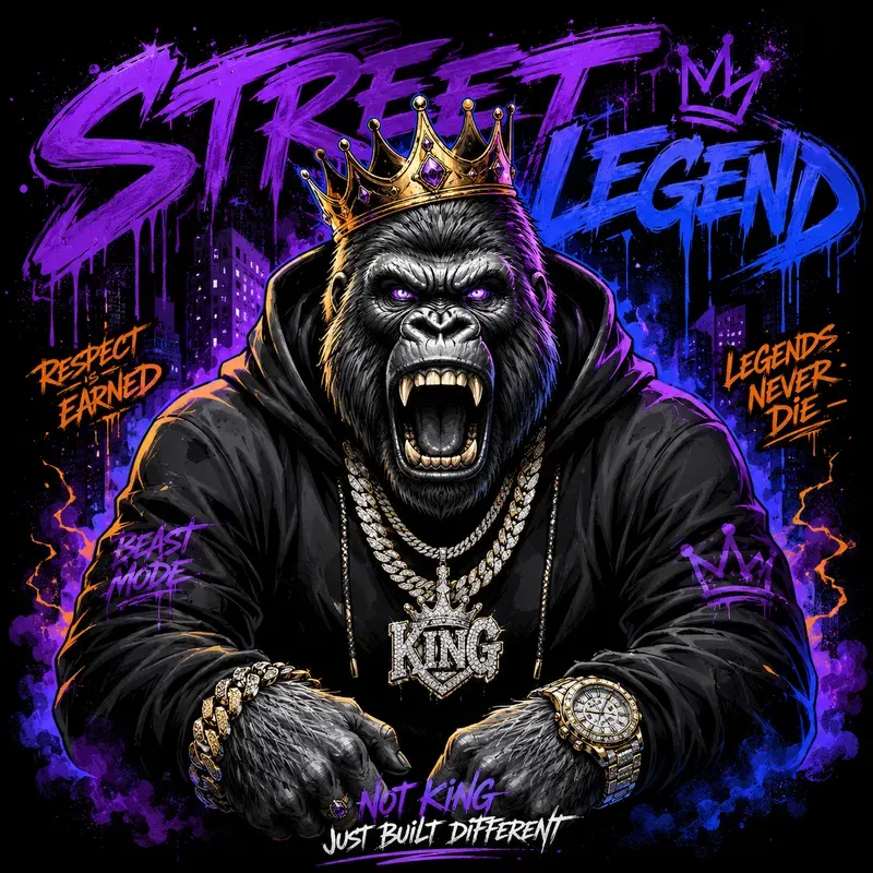 Urban Graffiti Beast Tshirt Designs Pro