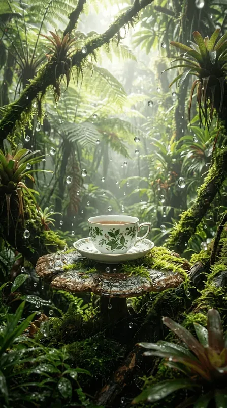 Verdant Rainstilled Jungle Oases