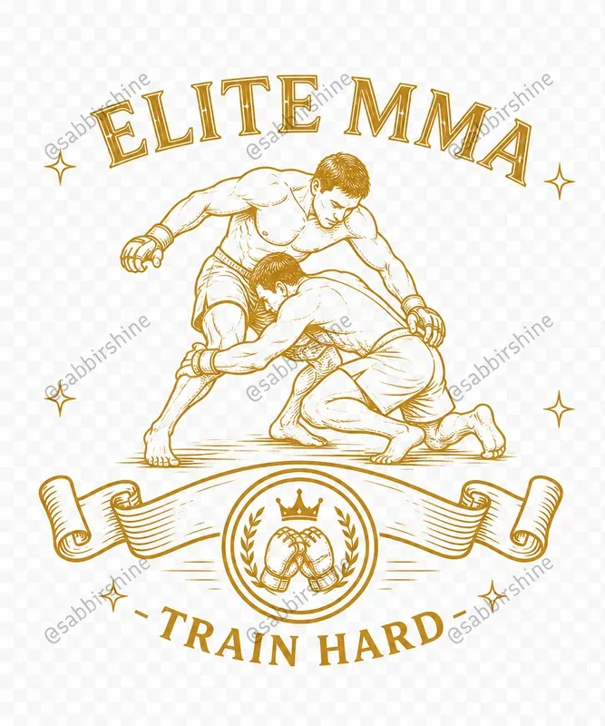 Minimal Martial Art Line Art Tshirts