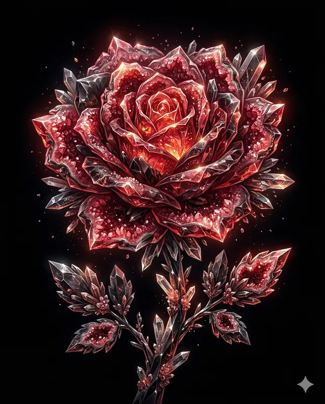 Luminous Crystal Geode Mineral Art