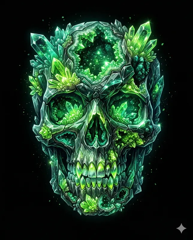 Luminous Crystal Geode Mineral Art