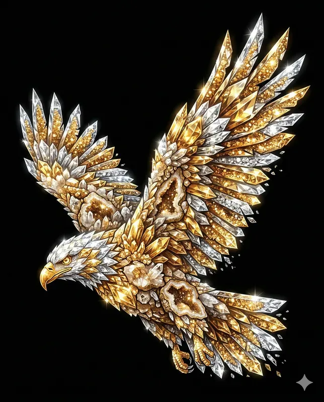 Luminous Crystal Geode Mineral Art