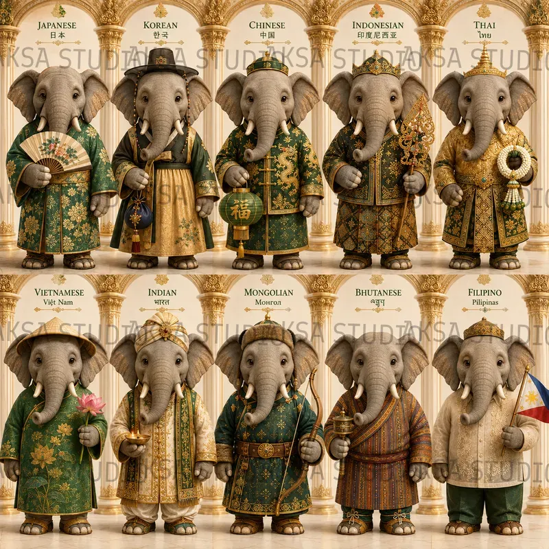 3D Asian Heritage Animals