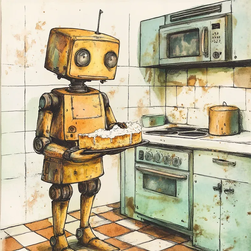 Classic Tin Robot Everyday Life Scenes