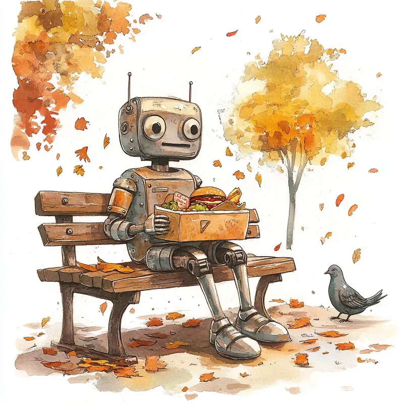 Classic Tin Robot Everyday Life Scenes
