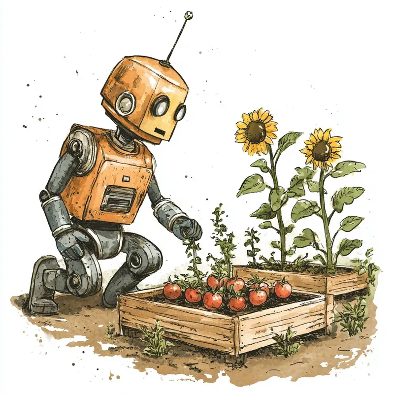 Classic Tin Robot Everyday Life Scenes