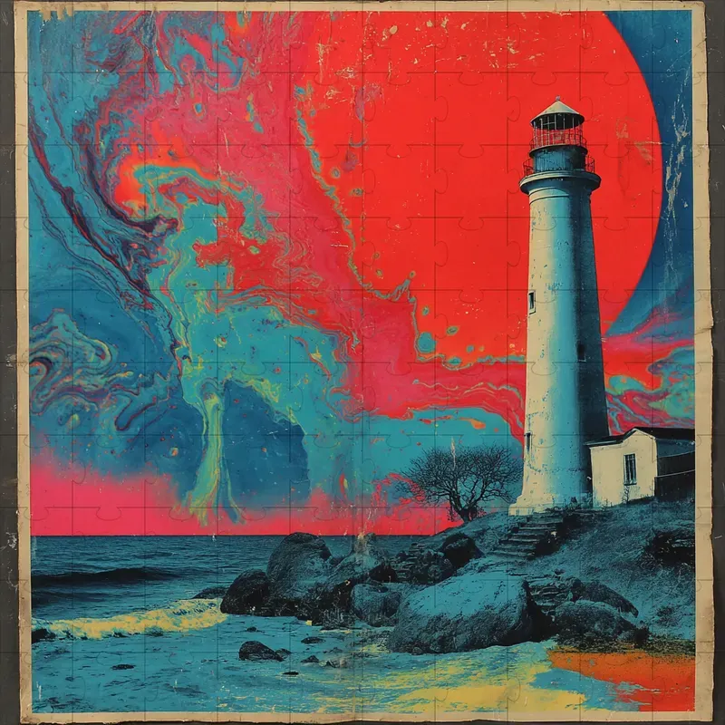 Screenprint Psychedelic Halftone Retros