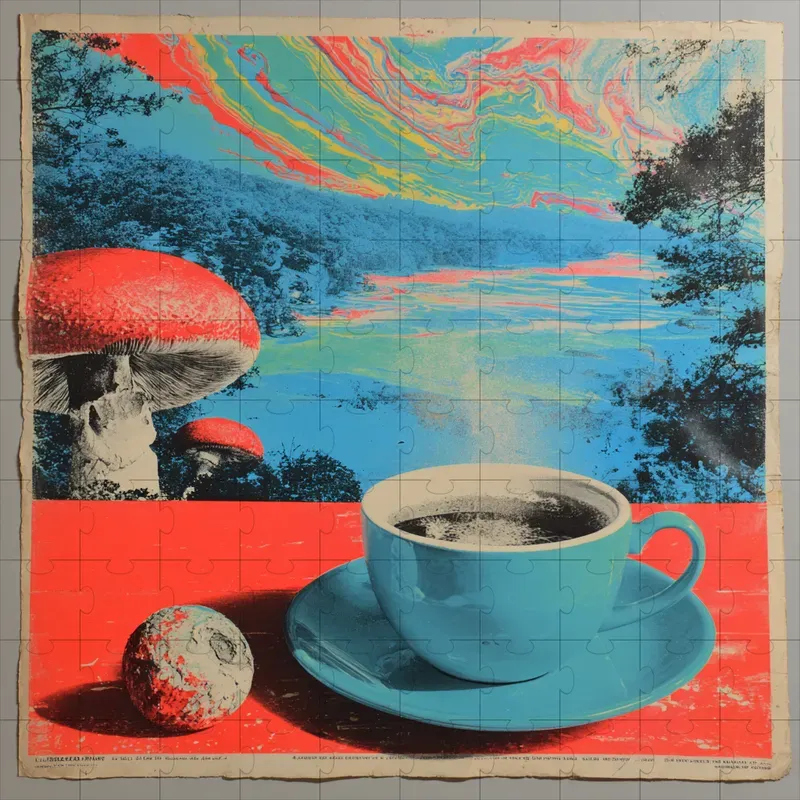 Screenprint Psychedelic Halftone Retros
