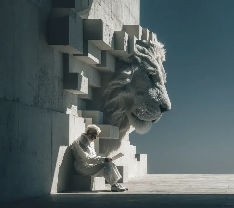 Architectural Monochrome Paradox Art