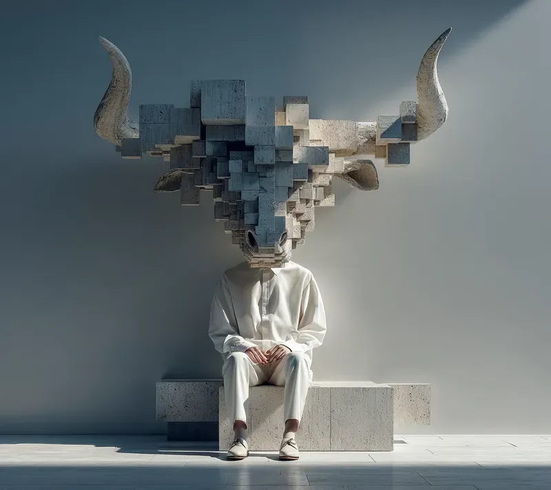 Architectural Monochrome Paradox Art