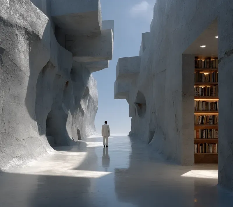 Architectural Monochrome Paradox Art