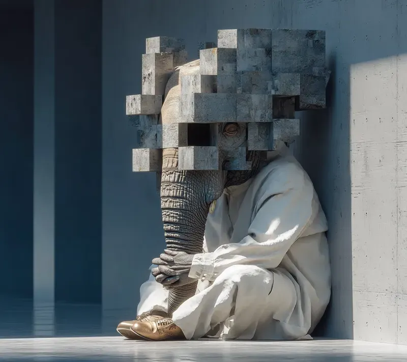 Architectural Monochrome Paradox Art