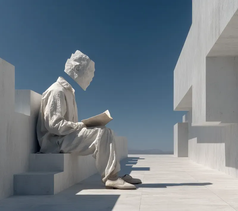 Architectural Monochrome Paradox Art