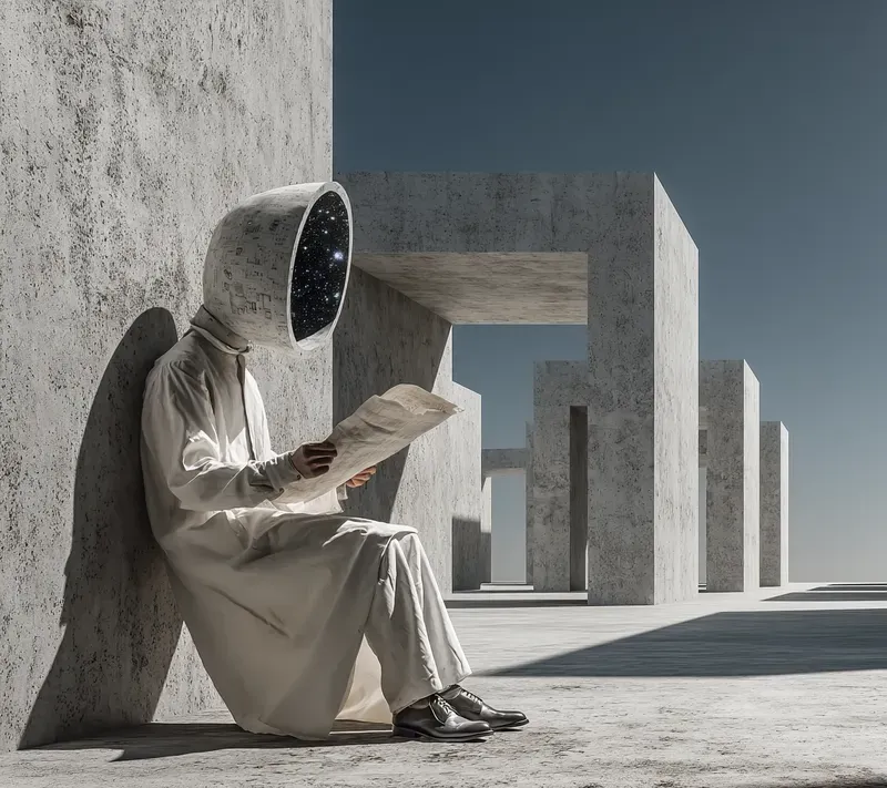 Architectural Monochrome Paradox Art