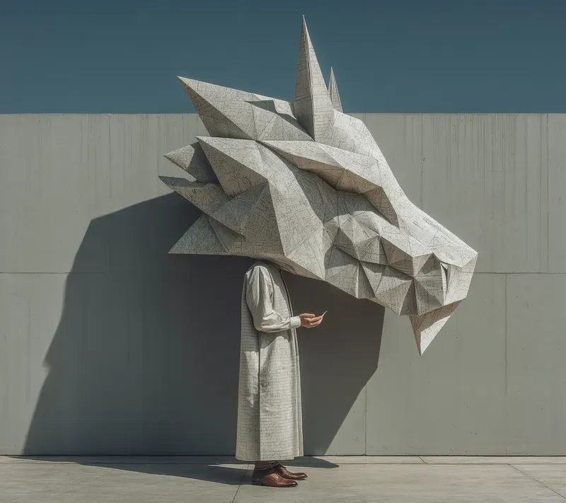 Architectural Monochrome Paradox Art