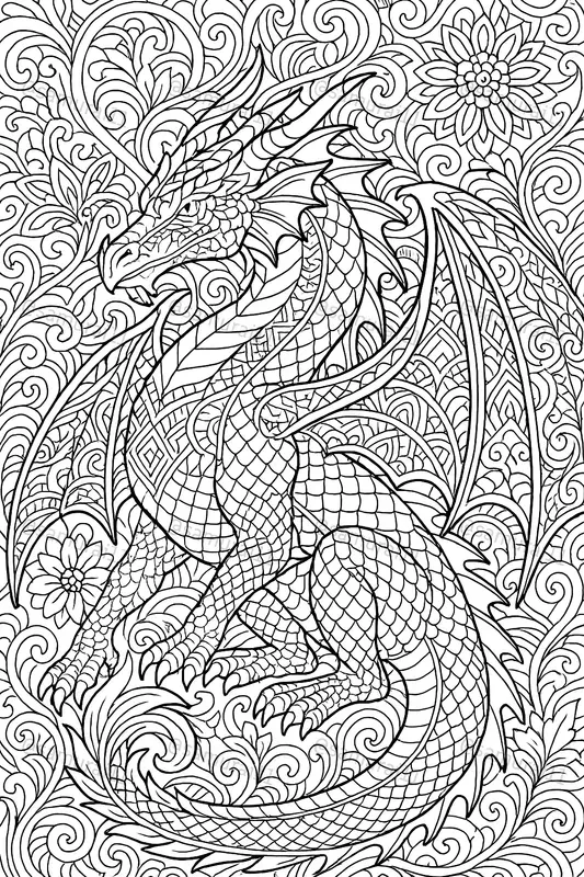 Whimsical Mythical Creatures Coloring